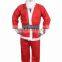 Economical felt material promotional red color santa suit