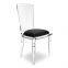 Hot Selling Party Chair Relax Plexiglass Cafe Chair Acrylic Chair with Colorful Velvet Cushion