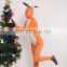 Christmas Day Santa Deer Full Body Spandex Lycra Cosplay Costume Orange