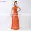 Orange Bridesmaid Dresses Cheap Floor Length Pleated Peach Color Chiffon On Sale Halter Bridesmaid Dresses