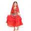 BestDance indian belly dance costume set girls bellydance costume set tops, belt and 3 layers skirts OEM