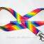 custom colored Nylon rainbow lanyard for key