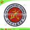 2017 hot new products Hot embroidery patch with hard PVC back
