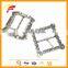 metal vintage square shape pin buckle antique style tri-glide H belt buckle