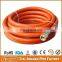 CE prove brass connector fittings orange color PVC LPG gas hose, PVC gas pipe for cooking and oven