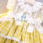 A0131# Baby Girl Summer Yellow Rabbit Princess Lolita Dress for Girls Easter Birthday Party