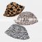 Autumn Winter Unisex Bucket Hats Wool caps Cow leopard zebra design Sunscreen Men Women Sunbonnet Fedoras Fisherman hats