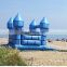 blue medium inflatable halloween haunted house bouncy castle in china