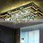 factory stock modern minimalist ceiling lamp Crystal rectangular lamp for bedroom dining room
