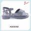 Latest asian style wholesale slingback low heel sandals shoes for women with buckle