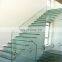 Fiberglass Straight staircase Tempered glass treads modern house staircase designs stairs