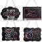 12pcs Wave-shape Edge Rectangle Wooden Mini Message Signs Chalkboard