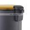 Indoor gold Household 3L dustbin steel wholesale round strong pedal stainless steel dustbin suppliers kitchen dustbin