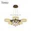 New Design Gorgeous Crystal Round Living Room 24watt 42watt Led Chandelier Lamp