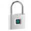 Wholesale low price portable USB rechargeable IP65 waterproof zinc alloy smart biometric Keyless fingerprint padlock for luggage