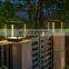 Modern Style Solar Pillar Mount Light Household Main Gate Lights Outdoor Garden Park Landscape Post Top Lighting