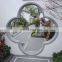 Black sandstone building exterior wall and garden door frame line decoration