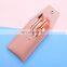 Pink wooden handle synthetic private label Nylon Hair Makeup brush set For ladies make up tool 8pcs