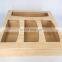 Custom wooden food storage bag rack kitchen drawer bamboo ziplock bag storage storage box dispenser