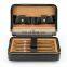 Wholesale Modern Small Portable Travel Solid Wood Cigar Box Bag Cedar Wooden Cigar Humidor