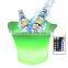 Factory Direct Custom Wine cooler 16 Color Changes 5L Round Beer Plastic Ice Bucket