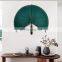Hot Selling Extra-large Teal Bamboo Wall Decor Folding Fans, Woven Wall Hanging Accent for Boho Apartment Vietnam Supplier