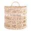 Hot Sale Water Hyacinth and Jute Antique Wicker Wall Hanging Baskets for Plants Accessories Flower Holder Supplier
