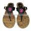 Cute Summer Brown and Black Monogram Sandals