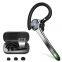 Single Ear Headphone Wireless Headset with Noise Cancelling Mic Charging Case PC for Trucker Office LED Technology OEM