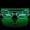 Black Frame EL Light Flashing Shutter Shades Glasses