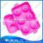 User-friend popular 4 holes silicone ice ball mould ,ice ball tray