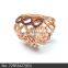 SLS Jewelry India style 925 sterling silver colorful zircon rose gold plated silver ring