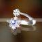 New model silver ring with shiny zircon fashion cheap wedding ring