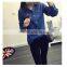 Factory wholesale summer style blusas fashion clothing sexy denim blouse