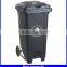 commercial plastic out door pedal plastic trash bin