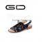 GD High Quality graffiti sandals Strappy PU flat sandal for girls Discount women sandals