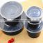 Disposable Round PP Plastic MicrowaveTakeaway Black Food Packing Container and Storage Salad Bowl with Lid