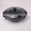 Black Non-Stick Skillet Electric Frying Pan Temperature Control With Glass Lid