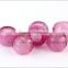 best quality rose color glass gemstone for bracelet making round beads