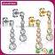 Wholesale Products Gold And Silver Diamond Chandelier Earrings