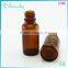 20ml frosted amber glass olive oil bottle with glass dropper