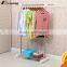 Best quality Movable metal display of Clothing Rack on Wheels,tire display rack with shoe rack shelf