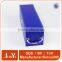 high end blue pu wine gift papckaging box with metal lock and handle