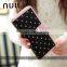 Wholesale cheap women pu leather wallet with cell phone pocket