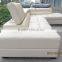 L shape white leather sectional sofa 8043
