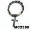 wholesale elastic wooden beads rosary bracelet