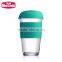 Mochic custom 16oz BPA free Promotional popular drinking coffee plastic cup / reusable water mug with silicone lid