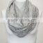 Floral Print Spring Infinity Loop Scarf With Lace Edged