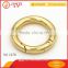 High end gold metal open O ring for key chains and handbags