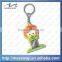 lovely cartoon handsome boy 3D soft PVC rubber keyring